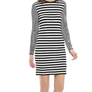 Michael Kors Mix Stripe Long Sleeve Dress